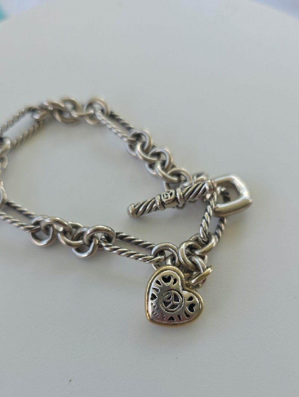 Authentic David Yurman Bracelet. Sterling Silver And 18 K Gold - Picture 4 of 6